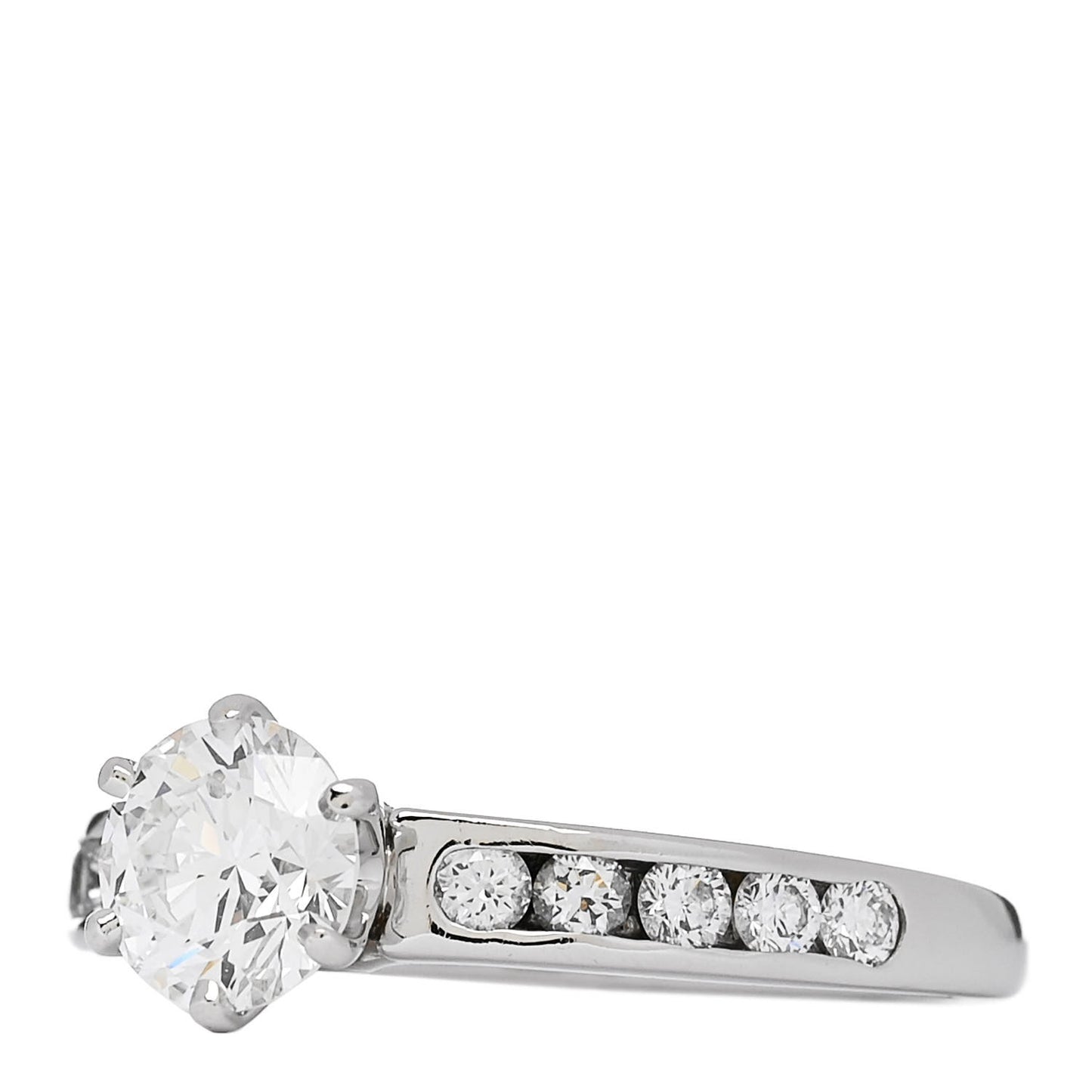 Platinum Diamond 1.04ct Channel-Set Engagement Ring 54 7