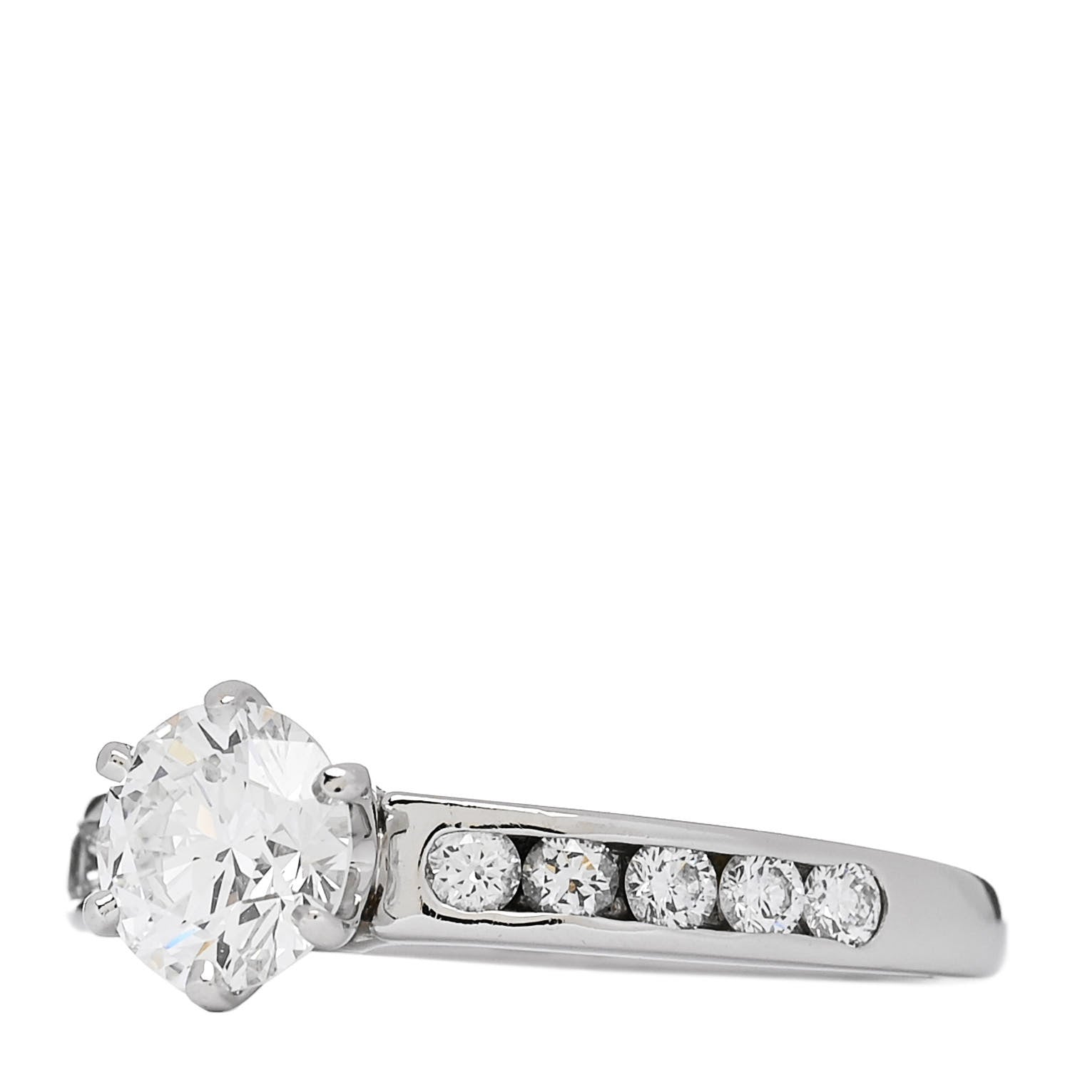 Tiffany Platinum Diamond 1.04ct Channel-Set Engagement Ring 54 7 3 of 7