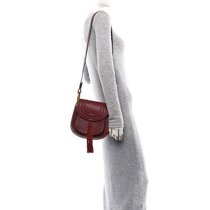 Chloe Calfskin Braided Small Hudson Shoulder Bag Sienna Red 2 of 10
