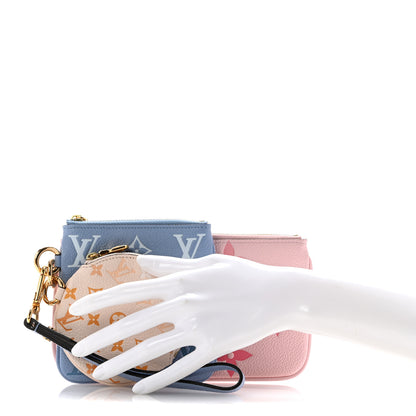 Louis Vuitton Empreinte Monogram Giant By The Pool Trio Pouch Rosebud Summer Blue Cream Saffron 2 of 11