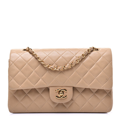 Chanel Lambskin Quilted Medium Double Flap Beige 1 of 18