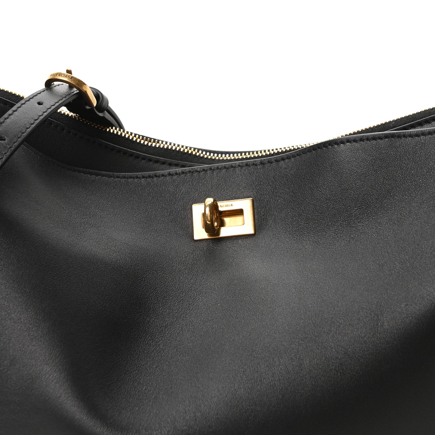 Balenciaga Natural Smooth Calfskin Medium Rodeo Hobo Black 7 of 9