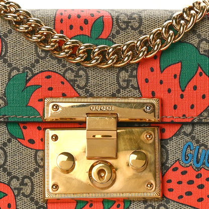 Gucci GG Supreme Monogram Strawberry Small Padlock Shoulder Bag 8 of 10