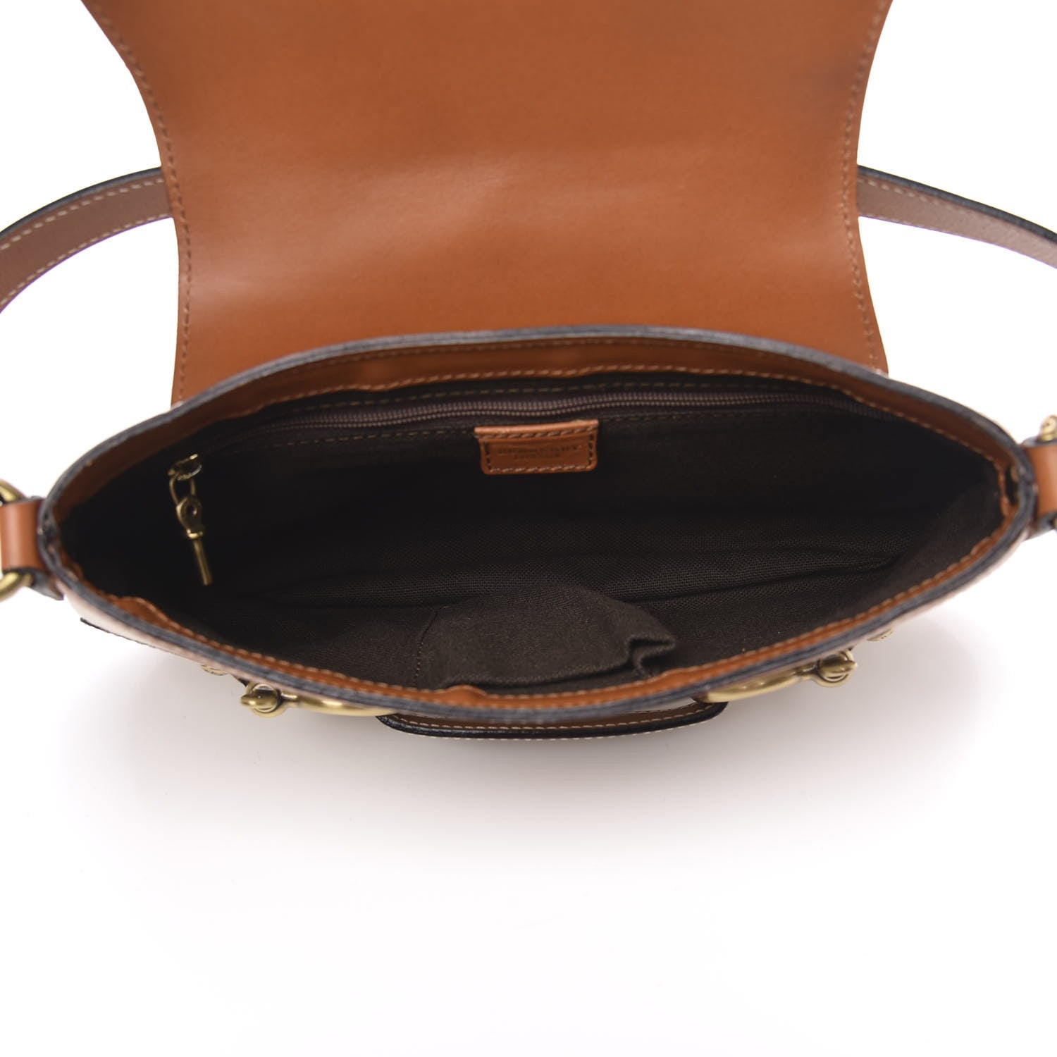 Burberry Canvas Smooth Calfskin Shoulder Bag Natural Brown 5 of 10
