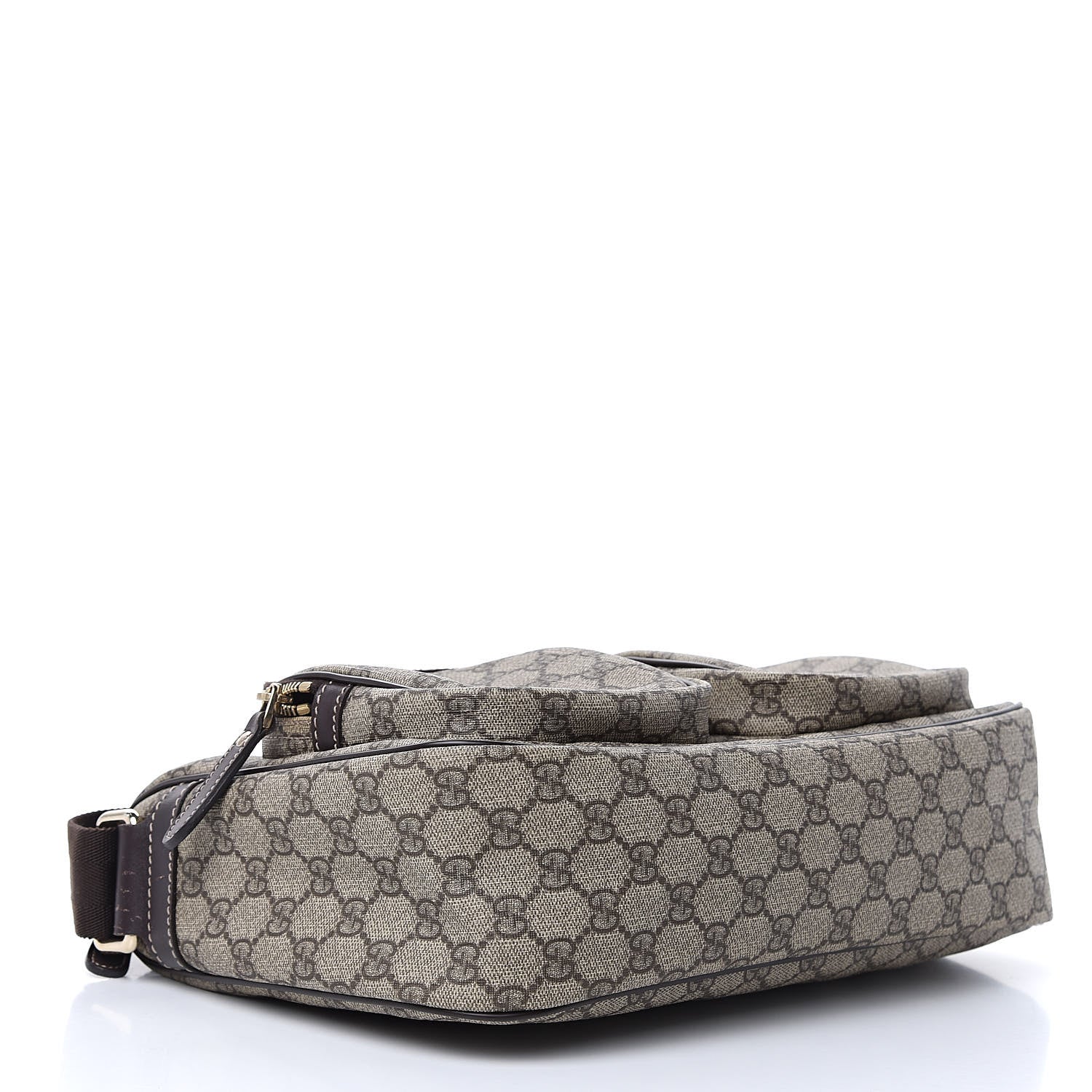 Gucci GG Plus Monogram Front Pocket Messenger Dark Brown 4 of 12