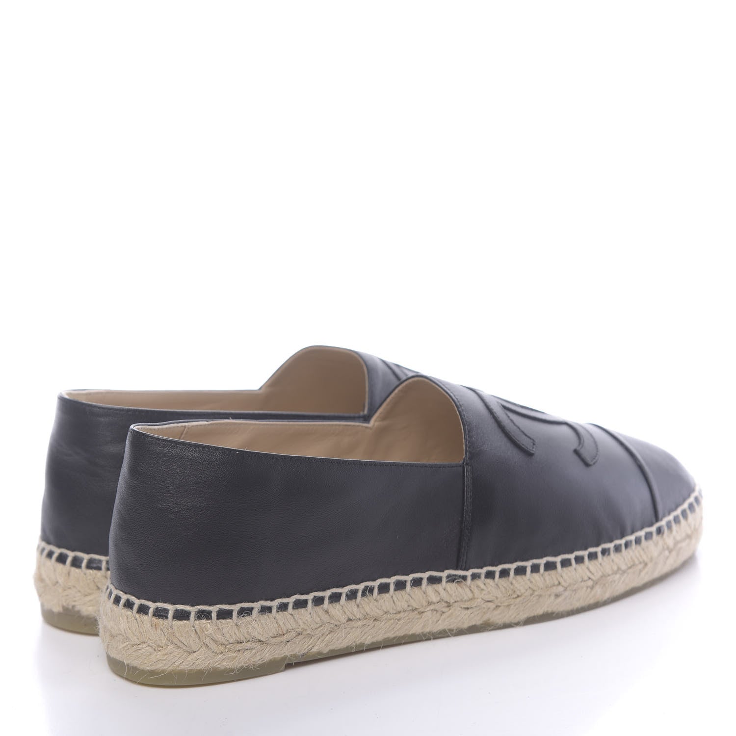 Chanel Lambskin CC Espadrilles 41 Black 4 of 12