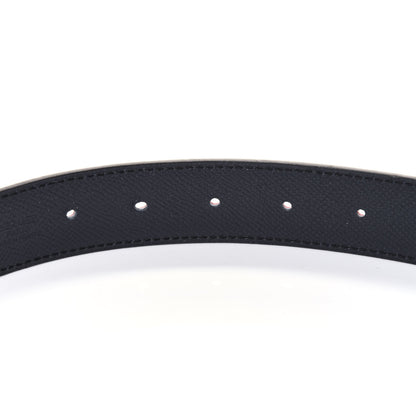 Hermes Box Togo 32mm Martelee H Belt 95 Rose Sakura Blue Nuit 4 of 8