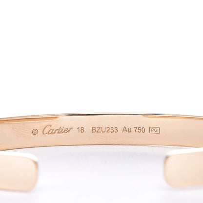 Cartier 18K Yellow Gold LOVE Cuff Bracelet 18 4 of 5