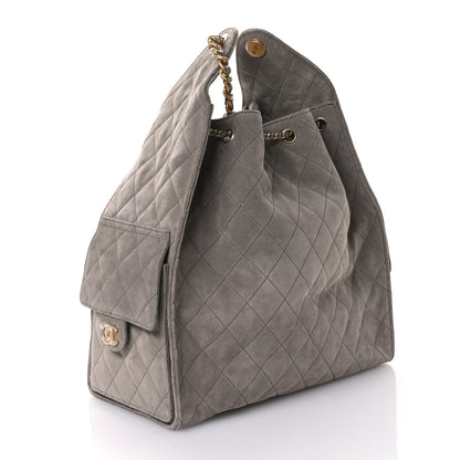 Chanel Suede Quilted Medium Chanel 25 Handbag Dark Grey 3 of 11
