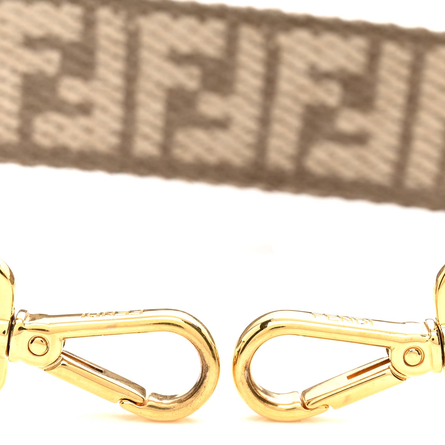 Fendi Chenille Vitello King FF Adjustable Strap You  Tortora Nuvola 3 of 5