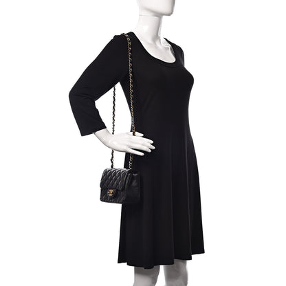 Chanel Lambskin Quilted Mini Square Flap Black 2 of 10