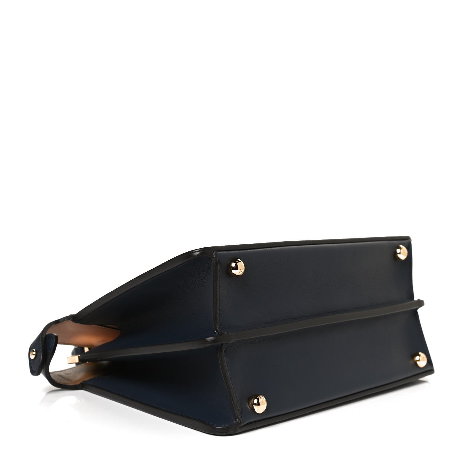 Fendi Vitello Seta Nappa Bi-Color Small Peekaboo I SEE U Satchel Midnight Light Rose Sand 3 of 11