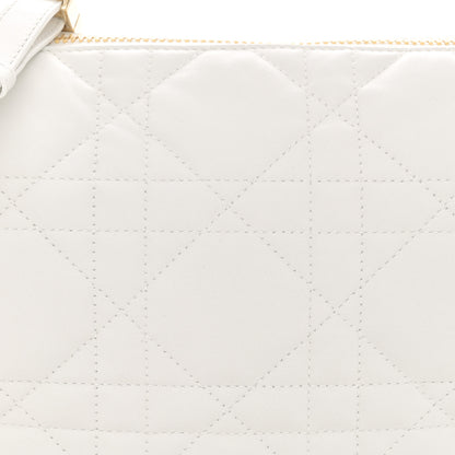 Christian Dior Lambskin Cannage Medium Dior Vibe Hobo Bag White 8 of 11