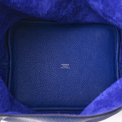 Hermes Taurillon Clemence Picotin Lock 22 MM Bleu Electrique 5 of 10