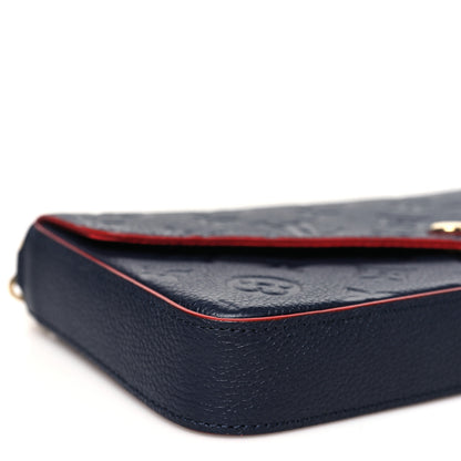 Louis Vuitton Empreinte Pochette Felicie Chain Wallet Marine Rouge 8 of 10