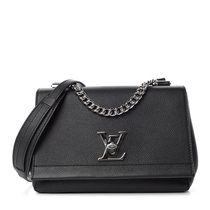 Louis Vuitton Calfskin Lockme II Chain Bag BB Black 1 of 9