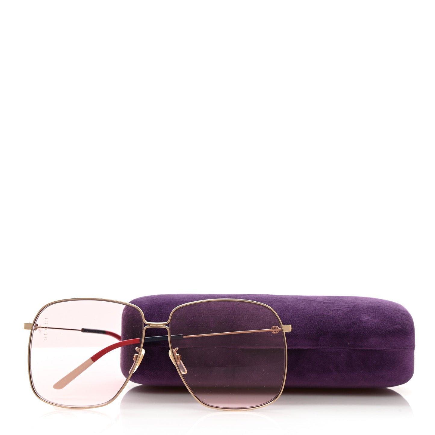 Rectangular Frame Interlocking G Sunglasses GG0394S Pink