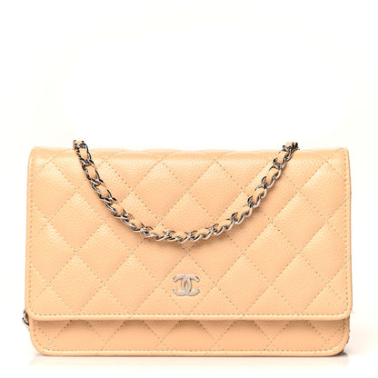 Chanel Caviar Quilted Wallet On Chain WOC Beige 1 of 13