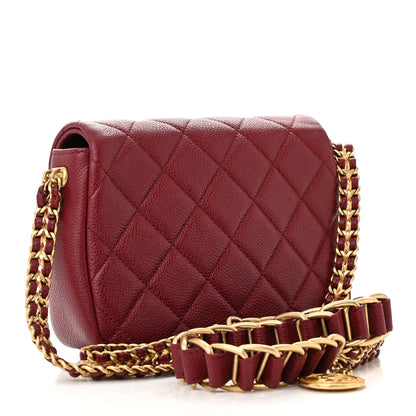 Chanel Caviar Quilted Mini Chain Soul Flap Burgundy 3 of 11