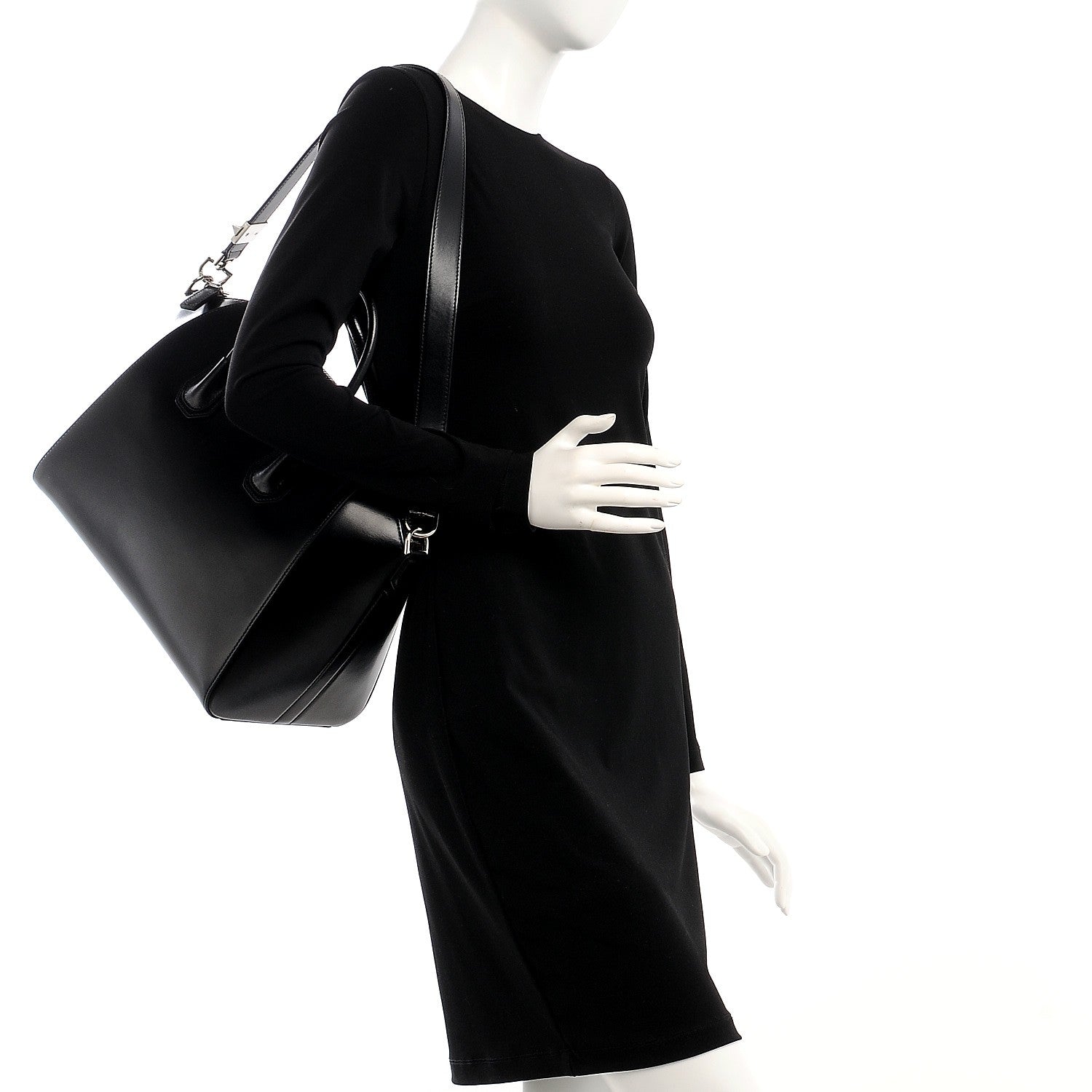 Givenchy Shiny Lord Calfskin Medium Antigona Black 2 of 8