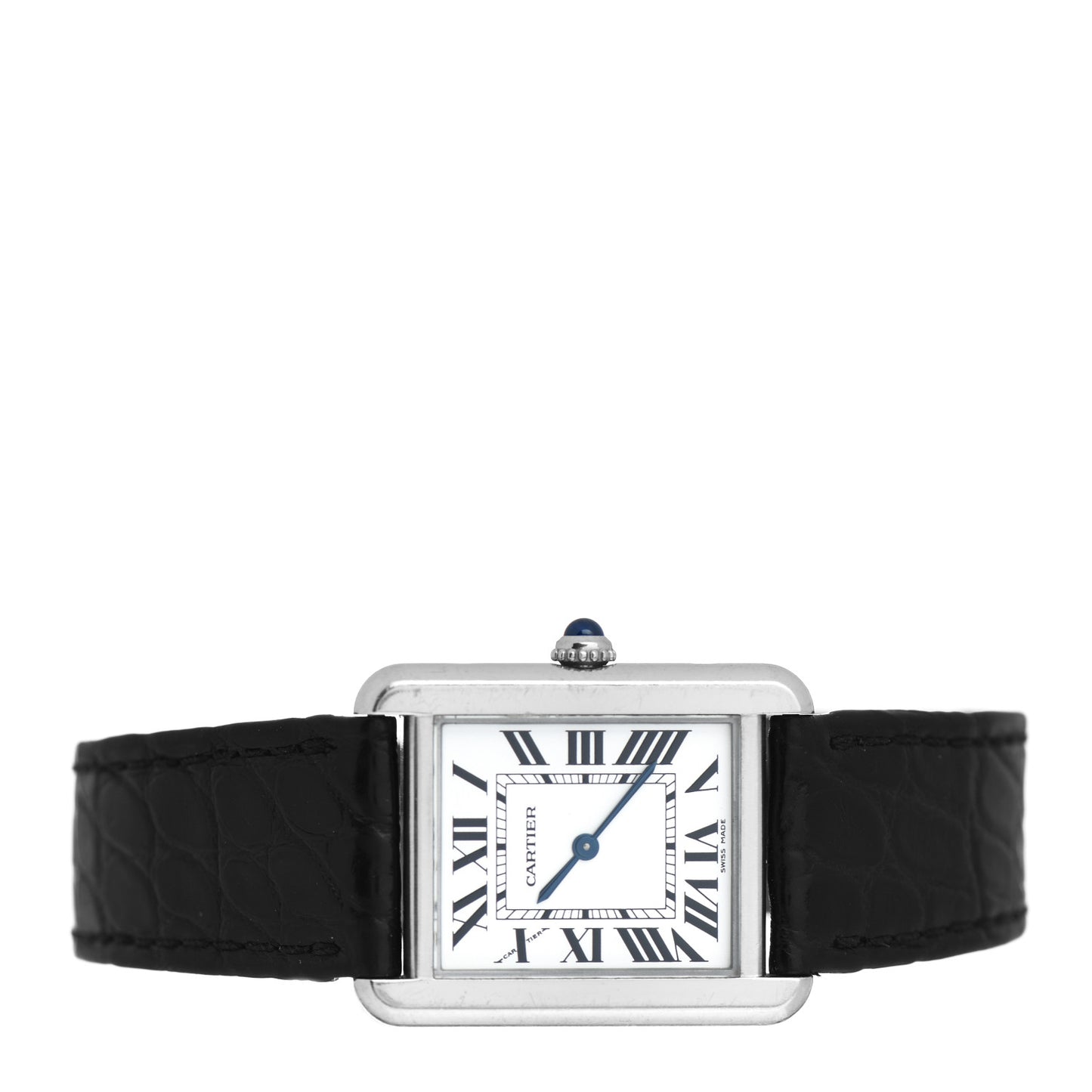 Stainless Steel Alligator 24mm Tank Solo Quartz Watch