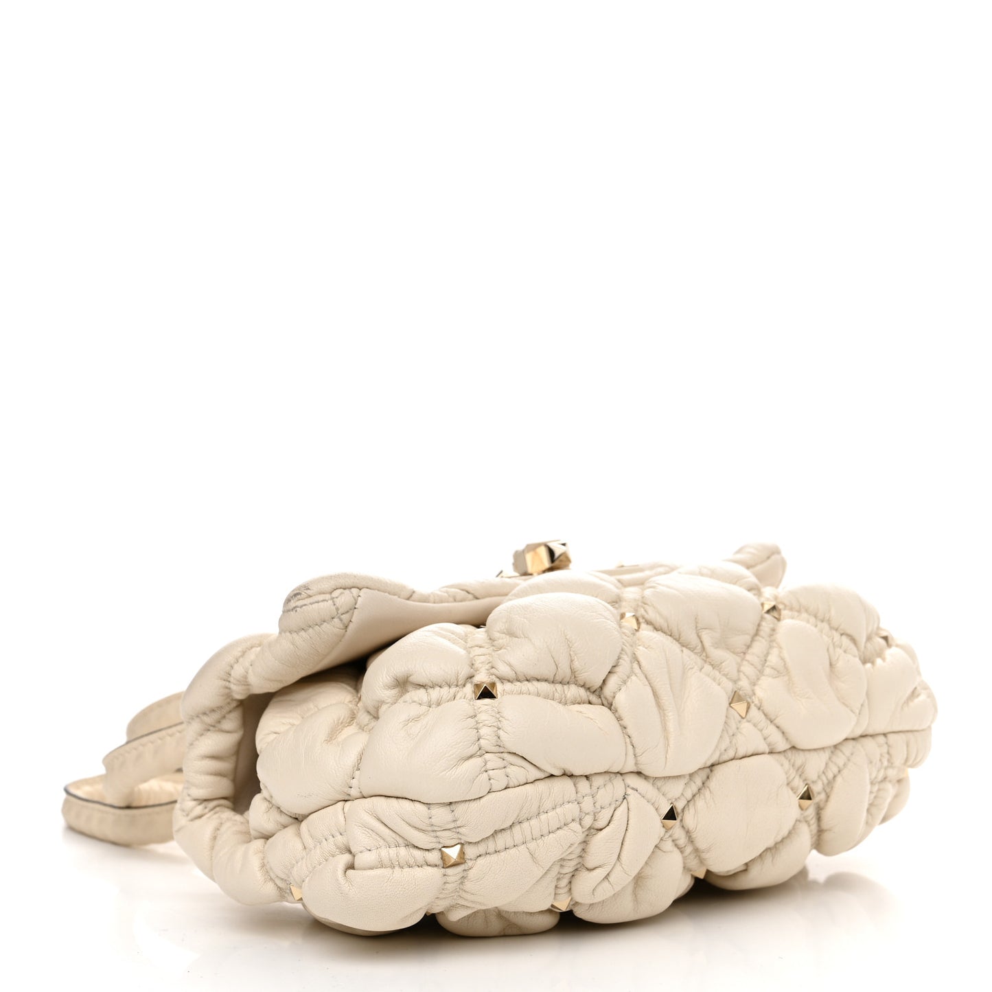Nappa Small Spikeme Shoulder Bag Light Ivory