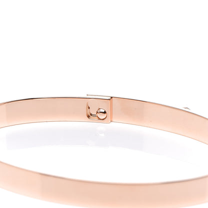 Hermes 18K Rose Gold Diamond PM Collier De Chien Bracelet XL 4 of 6