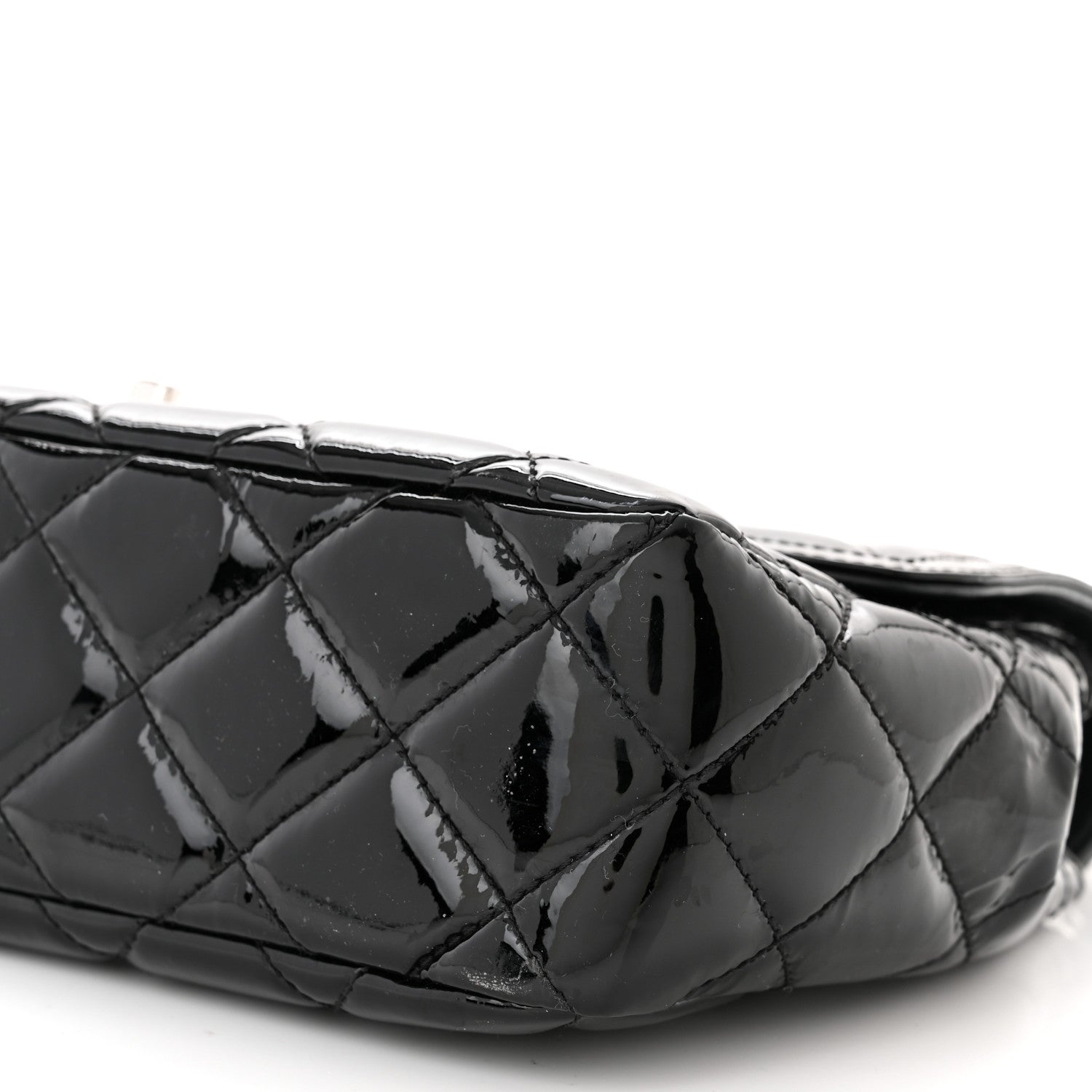 Chanel Patent Quilted Large Coco Shine Flap Black 10 of 10