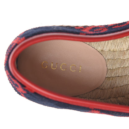 Gucci Terry Cloth GG Monogram Espadrilles 35.5 Blue Red 9 of 12