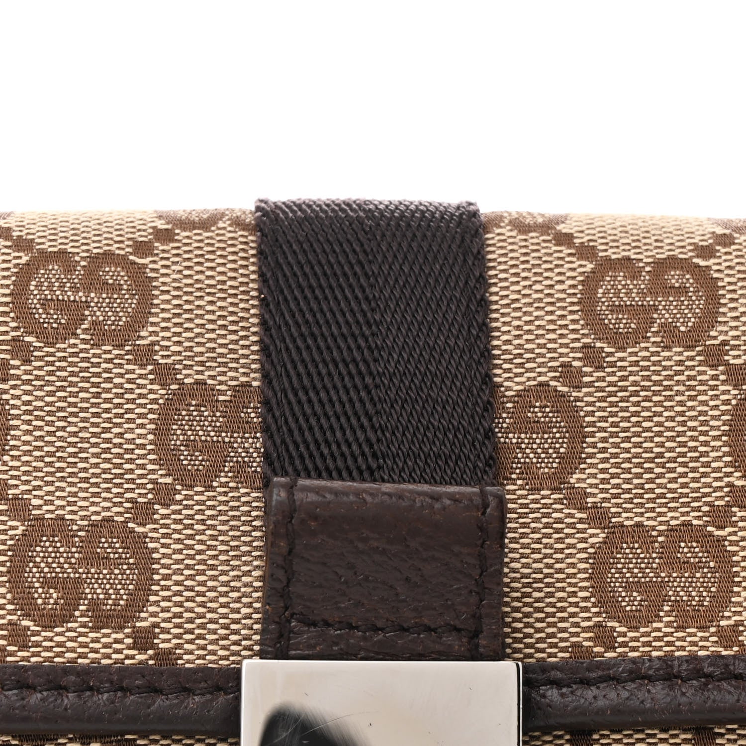 Gucci Monogram Waist Pouch Bag Dark Brown 8 of 10