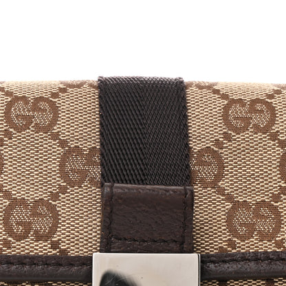 Gucci Monogram Waist Pouch Bag Dark Brown 8 of 10