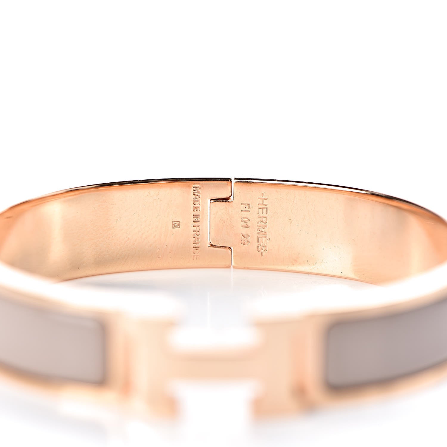 Hermes Enamel Clic Clac H Narrow Bracelet PM Marron Glace 4 of 5