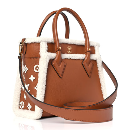 Louis Vuitton Grained Calfskin Shearling On My Side PM Caramel 2 of 8