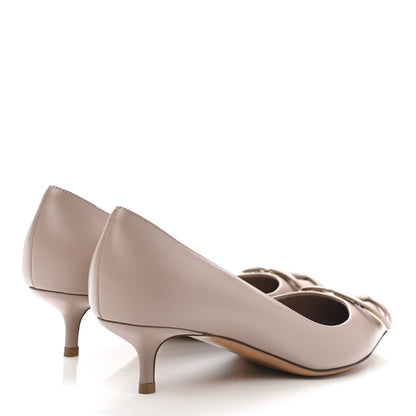 Valentino Garavani Calfskin Tonal Vlogo 45mm Pumps 35.5 Poudre 4 of 8