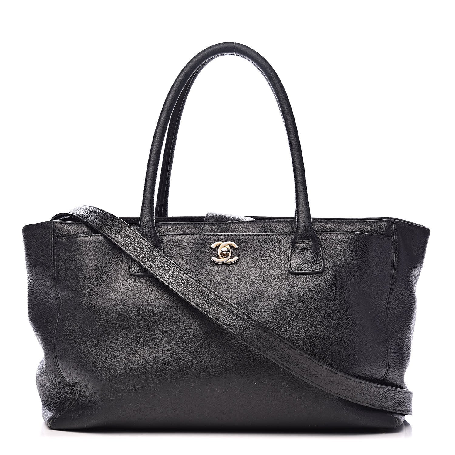 Chanel Calfskin Cerf Executive Shopper Tote Black 1 of 22