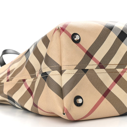 Burberry Nova Check Large Nickie Tote Black 13 of 14