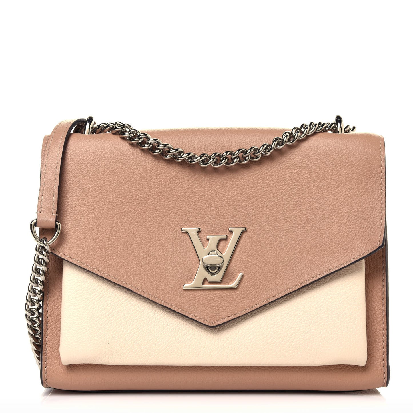 Soft Calfskin Mylockme Chain Bag BB Papyrus Creme
