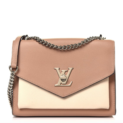 Louis Vuitton Soft Calfskin Mylockme Chain Bag BB Papyrus Creme 1 of 13