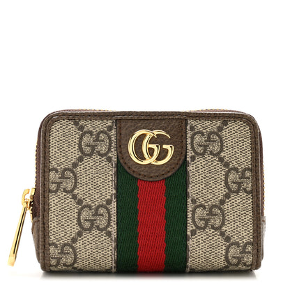 Gucci GG Supreme Monogram Web Ophidia Playing Card Case Beige New Acero 1 of 8