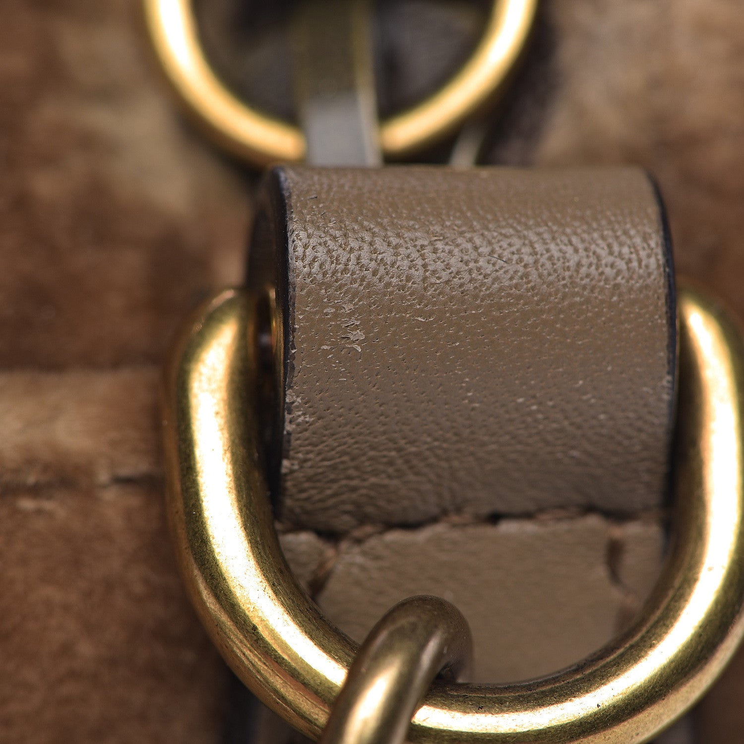 Gucci Velvet Matelasse Small GG Marmont Chain Shoulder Bag Taupe 12 of 15