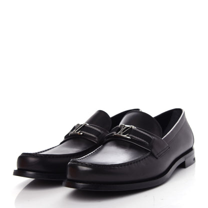 Louis Vuitton Calfskin Mens Loafers 9.5 Black 3 of 11