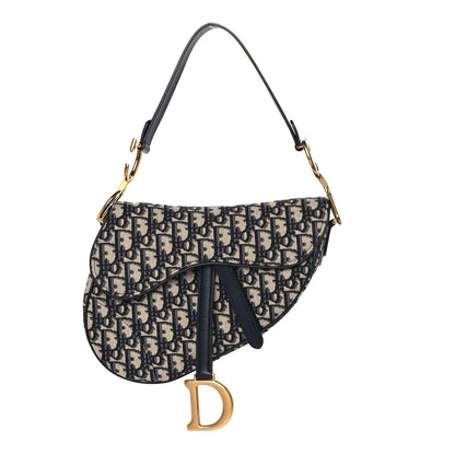 Christian Dior Oblique Saddle Bag Blue 1 of 14