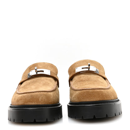 Hermes Suede Men Icone Loafers 43 Brun Fume 3 of 9
