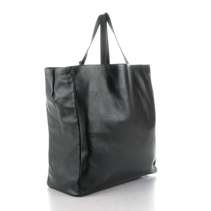 Saint Laurent Calfskin Suede Reversible Shopping Tote Black 3 of 10