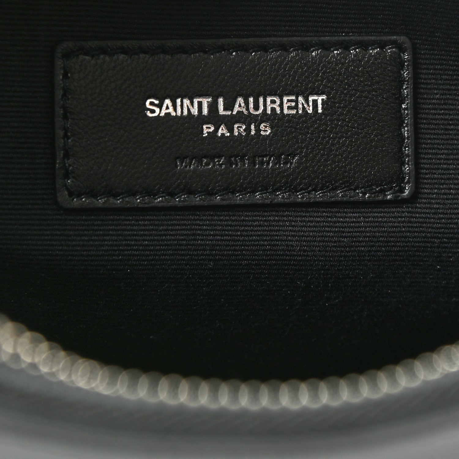 Saint Laurent Calfskin Embroidered iPad Pouch Black 6 of 7
