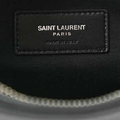 Saint Laurent Calfskin Embroidered iPad Pouch Black 6 of 7