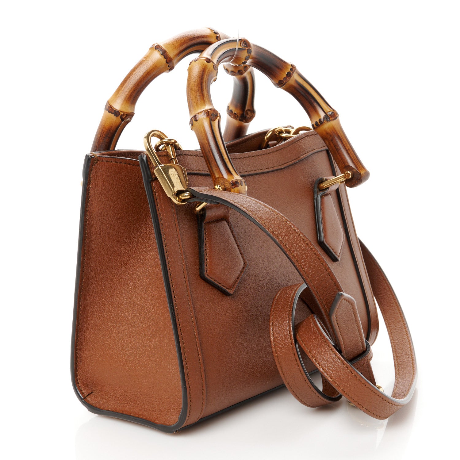 Gucci Wonka Grain Calfskin Mini Diana Tote Bag Cuir 3 of 11