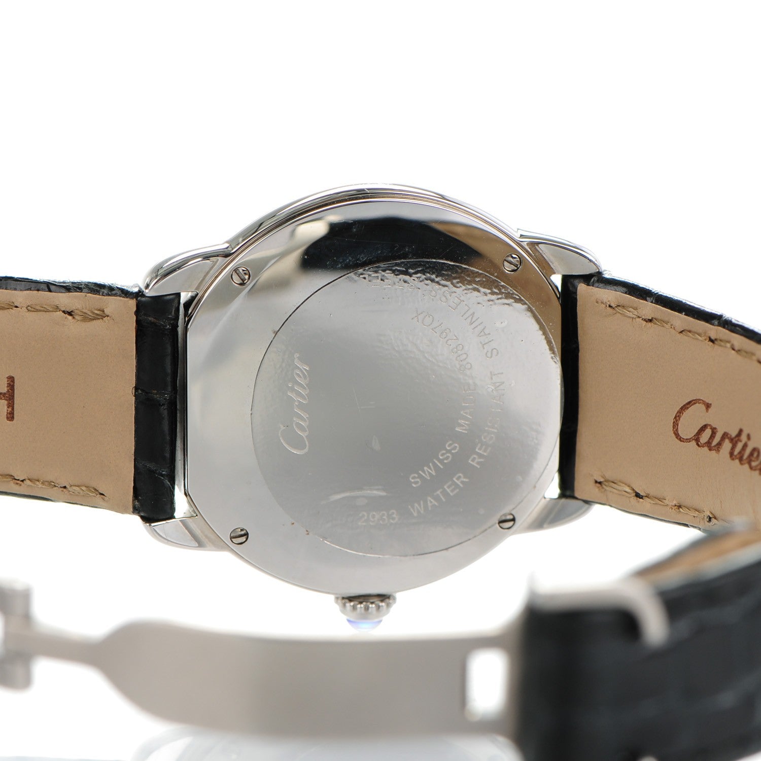 Cartier Stainless Steel Alligator 29mm Ronde Solo Quartz Watch 7 of 9