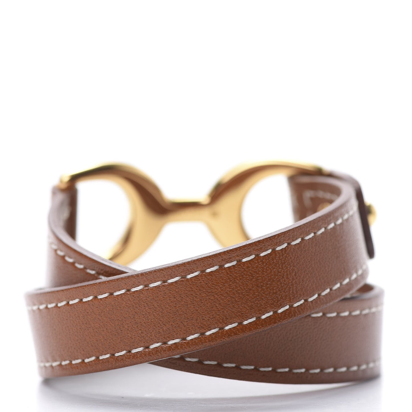 Barenia Baby Pavane Double Tour Bracelet XS Fauve
