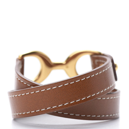Hermes Barenia Baby Pavane Double Tour Bracelet XS Fauve 3 of 6